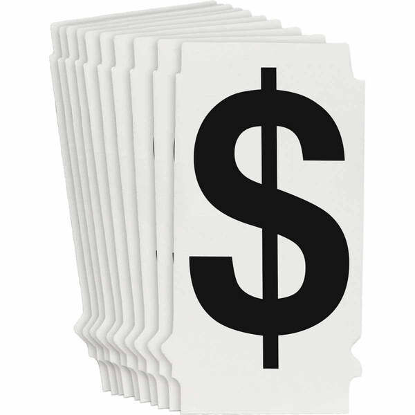 Brady Quik-Align 8205 Series Polyester 1.5 in Lbl Legend: $ Black 10PK 8205P-$ - main